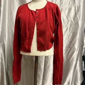SOLDDDDDD Small Brandy Melville Red Button-Up Cardigan